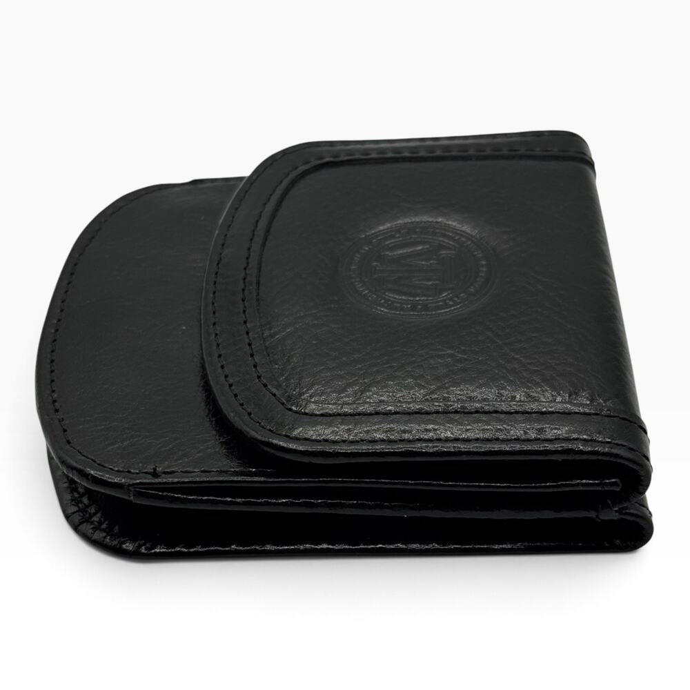 Vintage Original Taxi Wallet Black Leather Coin Billfold NOS Box Insert - Picture 4 of 16
